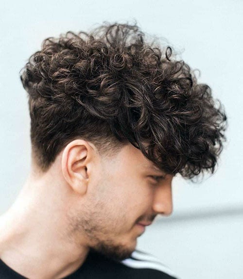 Fluffy Curly Hair Fade