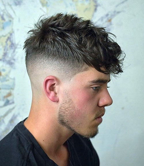 Messy Short Top with Faded Sides