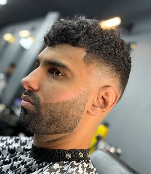 Short Brushed Forward Waves with Low Bald Fade