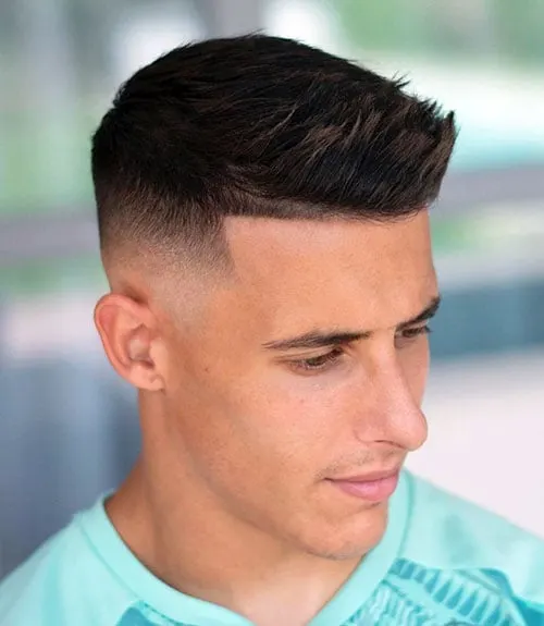 Short Spiky Front with Mid Fade