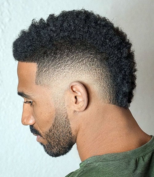 Mohawk Burst Fade with Groomed Beard