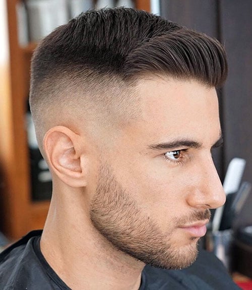 Ivy League with Short Facial Hair and High Fade