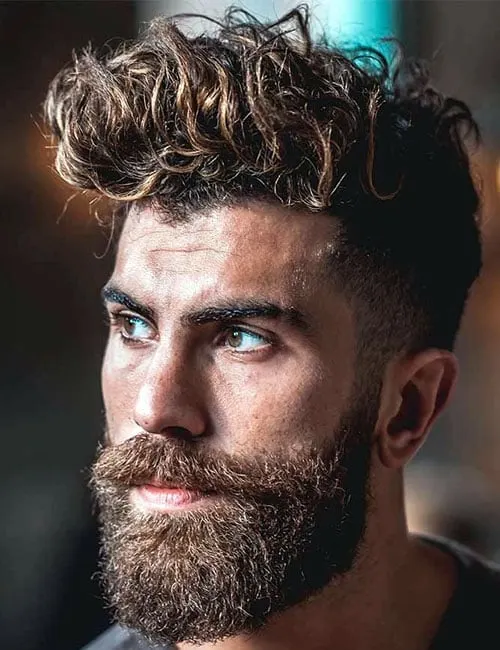 Messy Short Style with Long Beard