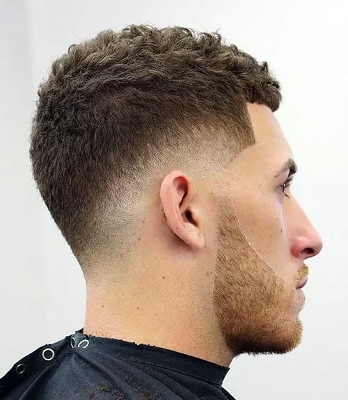 Short Cut with Low Drop Fade and Beard