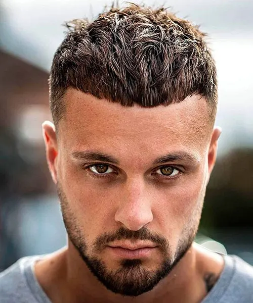 Textured French Crop Fade with Beard