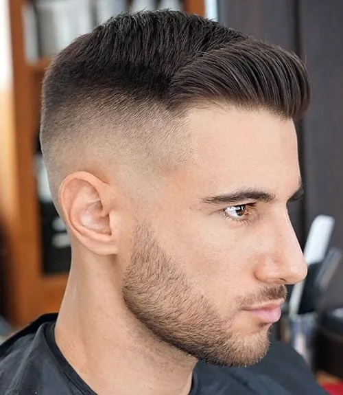 Ivy League with Short Facial Hair and High Fade