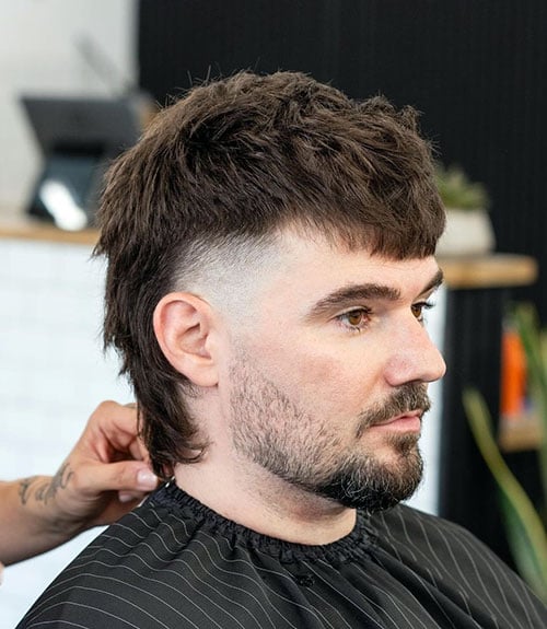 Modern Mullet Fade with Short Beard