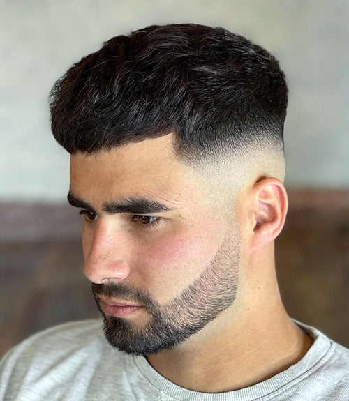 Thick Top with Mid Fade and Beard