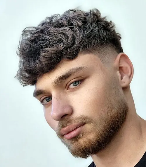 Thick Tousled Top with Facial Hair