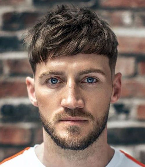 Heavy Fringe with Fade and Short Beard