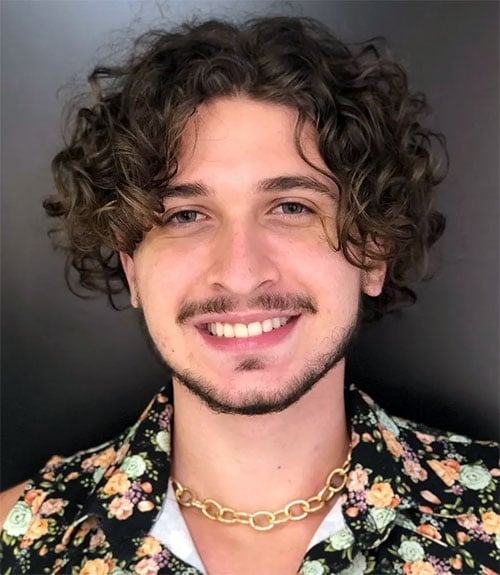 Men's Middle Parted Curls