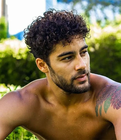Messy Curls with Tapered Sides
