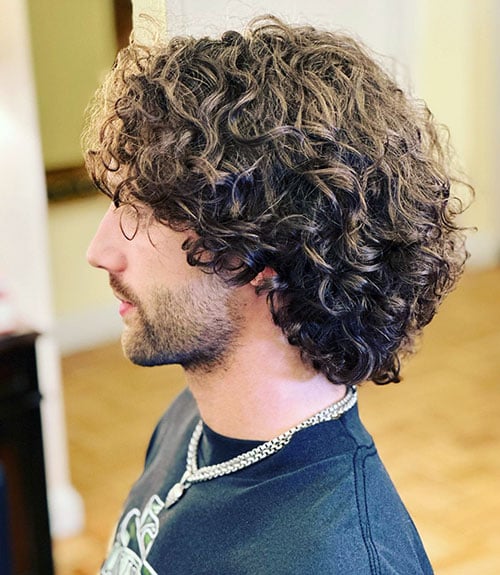 Flowing Medium-Length Curly Hair