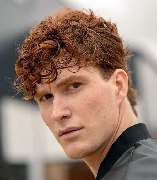 Tousled Curly Bangs