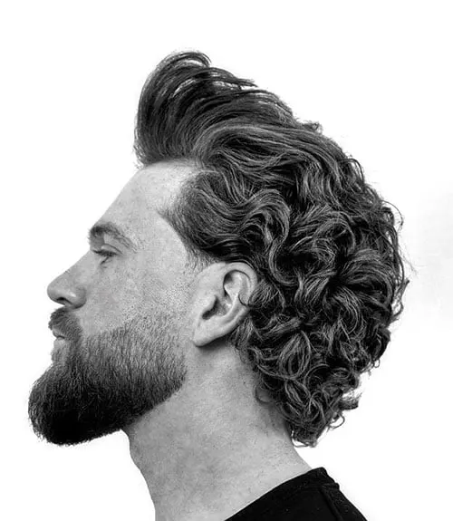 Brushed Up Front with Thick Curls in the Back