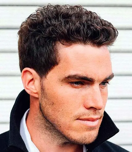 Professional Curly Cut with Classic Taper
