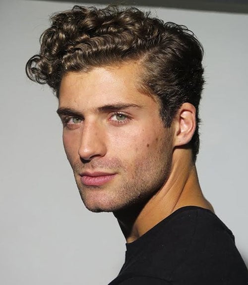 Handsome Curly Side Part