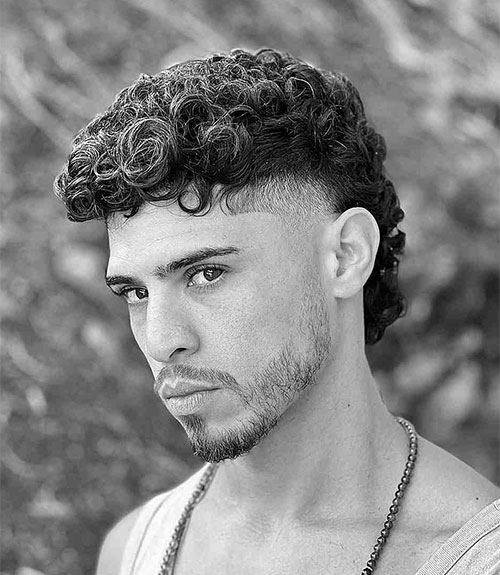 Curly Mullet Fade
