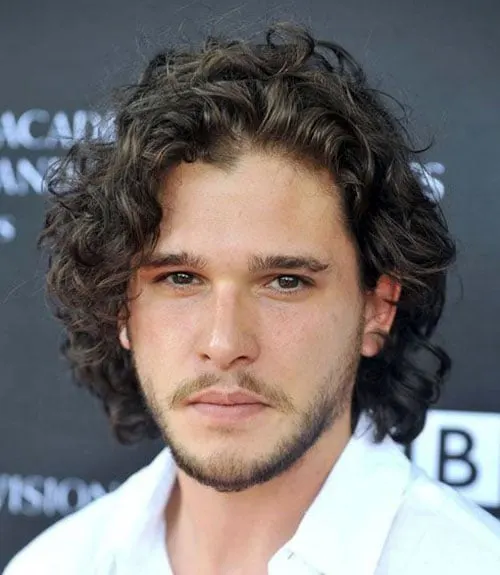Medium Curly Hairstyle Men