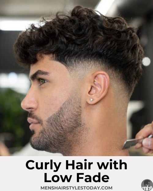 Curly Hair with Low Fade