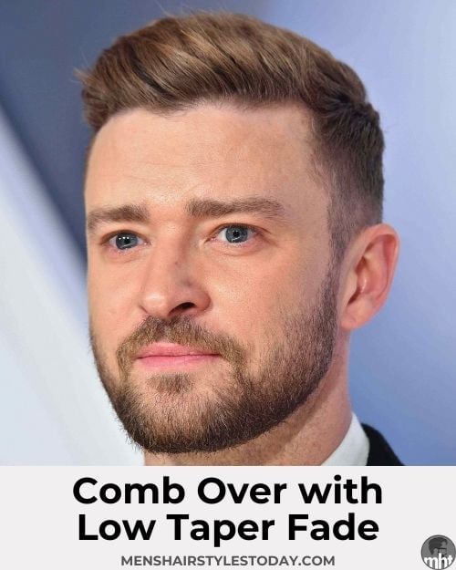 Comb Over with Low Taper Fade