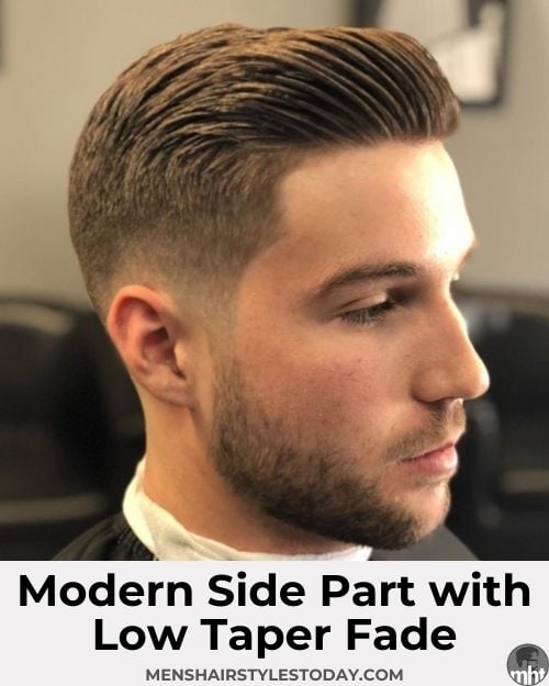 Modern Side Part with Low Taper Fade