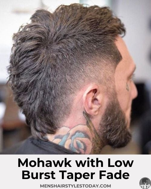 Mohawk with Low Burst Taper Fade