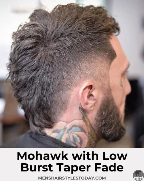 Mohawk with Low Burst Taper Fade