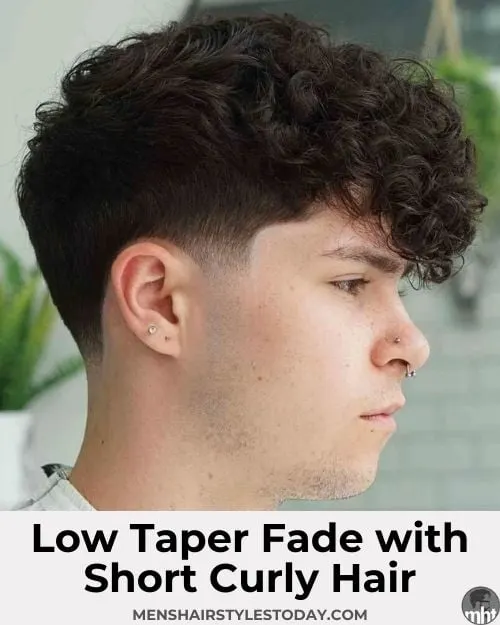 Low Taper Fade with Short Curly Hair