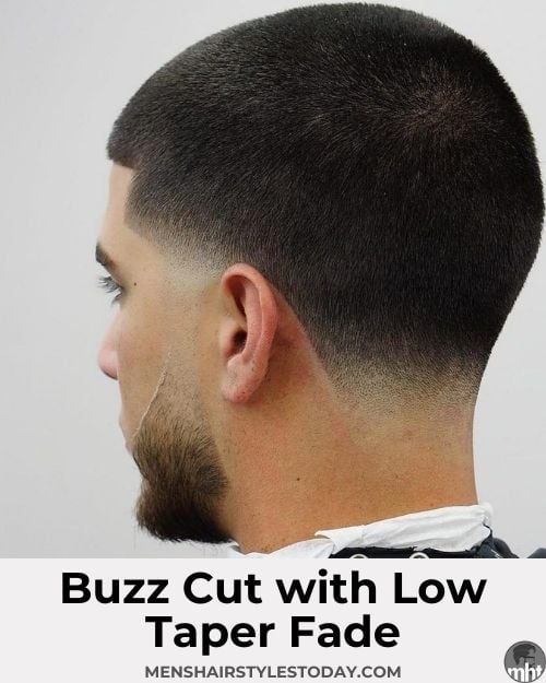Buzz Cut with Low Taper Fade