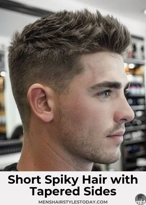 Short, Spiky Hair with Tapered Sides