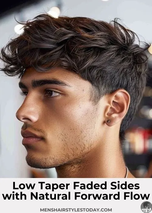 Low Taper Faded Sides with Natural Thick Flow