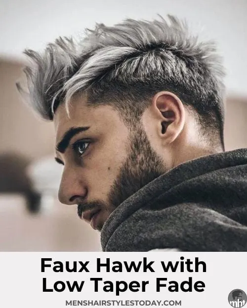 Faux Hawk with Low Taper Fade