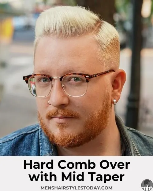 Hard Comb Over with Mid Taper