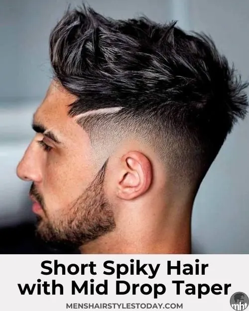 Short Spiky Hair with Mid Drop Taper
