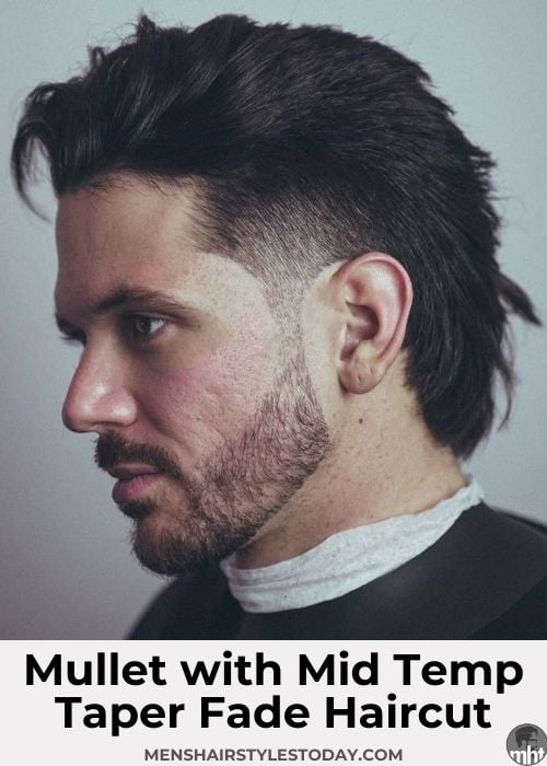 Mullet with Mid Temp Taper Fade